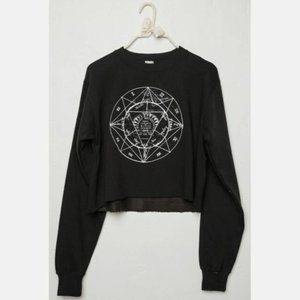 Brandy Mevlille John Galt Nancy Roman Numerals Crop Sweatshirt